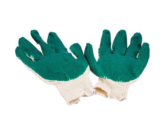Перчатки с одинарным латексным покрытием Gigant 13 класс, зеленые GGL-14 