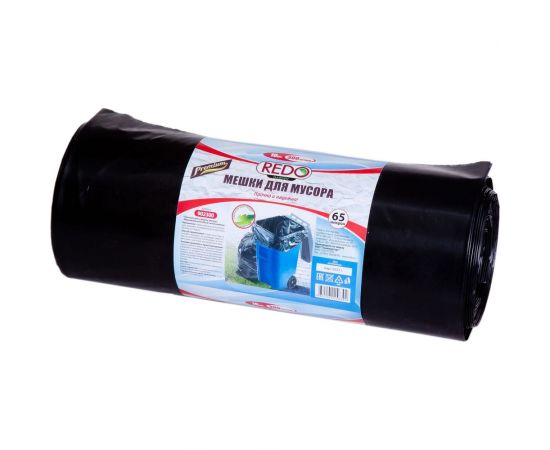Мешки для мусора Premium 300 л, 10 шт, 65 мкм, пвд, 110x140 см REDO 902300 