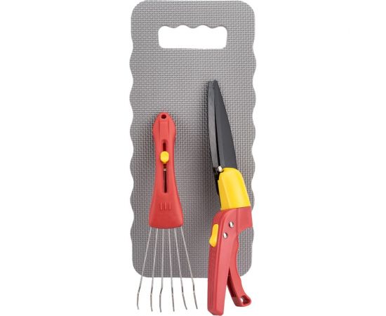 Садовый набор GRINDA:ножницы для стрижки травы, подколенник, грабельки 8-422035 – изображение 5