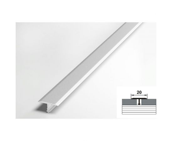 Порог Т-образный алюминиевый ЛУКА (5 шт, 20 мм, 2,7 м, Белый) УТ000038618 – изображение 5