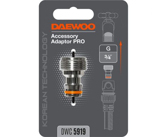 Адаптер металлический для кранов с внутренней резьбой (3/4""; 26.5 мм) DAEWOO DWC 5919 – изображение 2