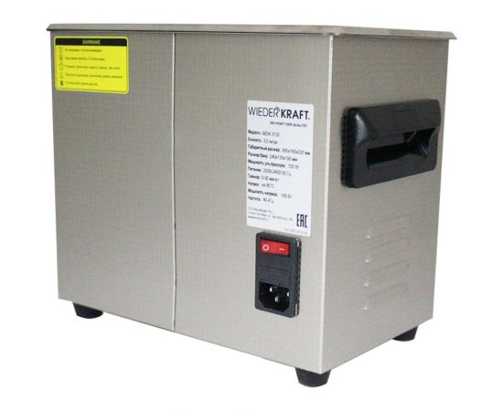 Ультразвуковая ванна WIEDERKRAFT (мойка) с подогревом 3,2 литра WDK-3132 – изображение 6