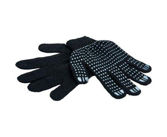 Трикотажные перчатки Gigant с ПВХ-покрытием точка, 10 класс, черные GGC-11 – изображение 5