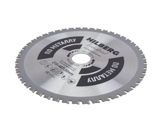 Диск пильный Industrial Металл (210х30 мм; 48Т) Hilberg HF210 – изображение 3
