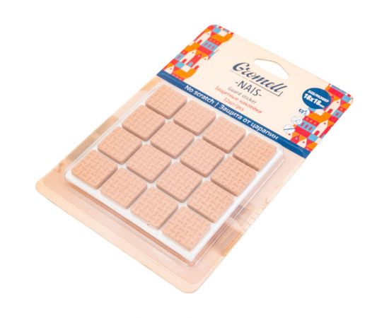 Защитные наклейки GROMELL Nais, 32 шт., материал eva, коричневые, квадратные, 18 мм 77M10897 – изображение 3