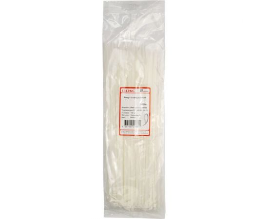 Нейлоновый хомут DKC 3.6х300 белый 100шт 25210SR – изображение 2