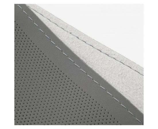 Сшивной чехол на руль Cartage 38 см, натуральная кожа, антискользящая, серый 3942782 – изображение 4