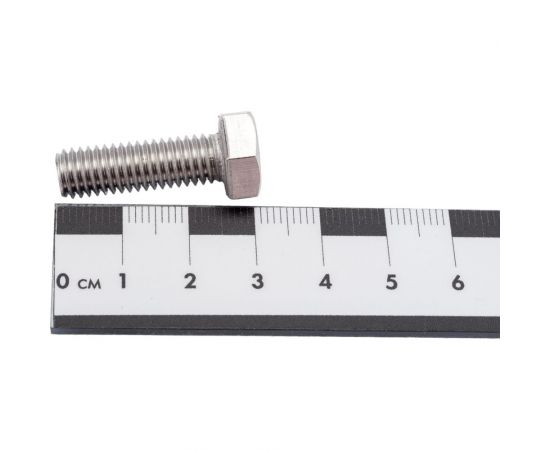 Болты КРЕП-КОМП с полной резьбой нержавеющие DIN933 А2 8х 25 200 шт бпн825 – изображение 2