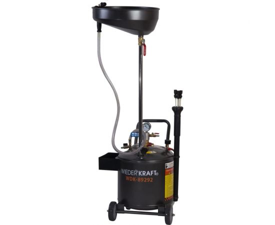 Маслосменная установка WIEDERKRAFT 40 л, с воронкой и откачкой через щуп WDK-89292 – изображение 7