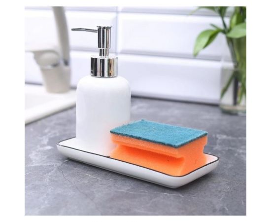 Бытовая губка Доляна Профиль-2 с чистящим слоем, МИКС 9х6.5х4.5 см 672783 – изображение 2