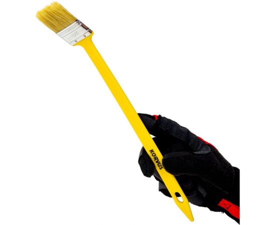 Радиаторная кисть KORVUS 38 мм, натуральная щетина, пластиковая рукоятка 0102815 – изображение 2