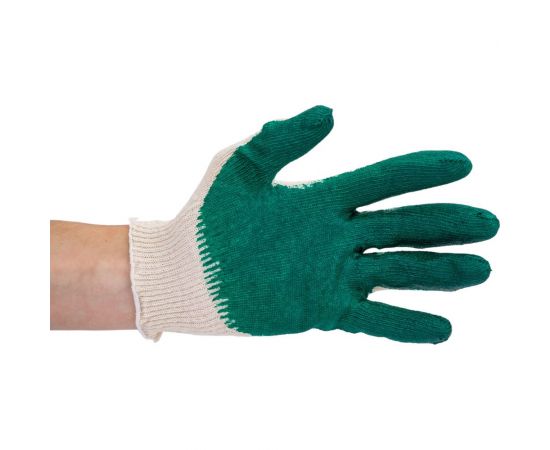 Перчатки с одинарным латексным покрытием Gigant 13 класс, зеленые GGL-14 – изображение 3