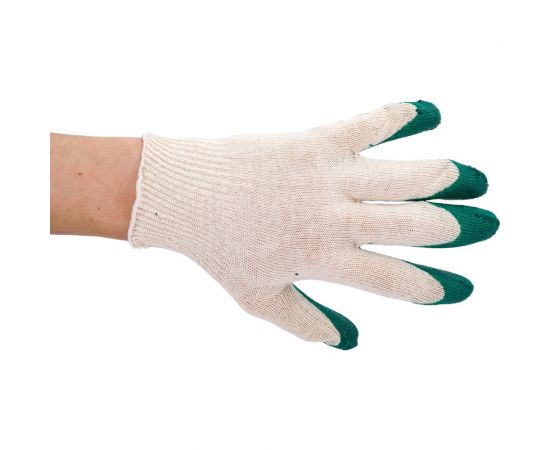 Перчатки с одинарным латексным покрытием Gigant 13 класс, зеленые GGL-14 – изображение 2