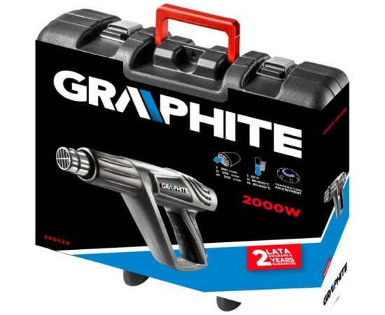 Термофен GRAPHITE 2000 Вт, темпер. I: 25?C, II: 80-600?C, III: 80-600?C, кейс 59G524 – изображение 5