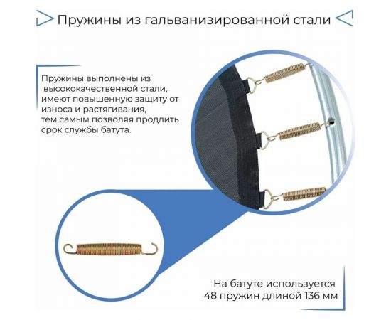 Батут с сеткой DFC Trampoline Fitness 8FT-TR-B – изображение 4