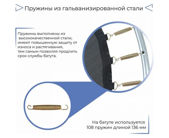 Батут с сеткой DFC Trampoline Fitness 16FT-TR-B – изображение 3