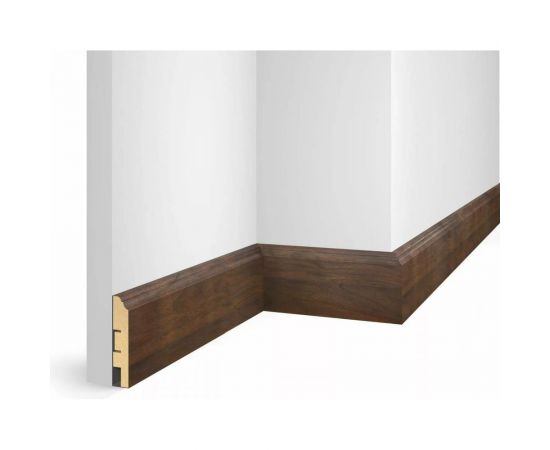 Плинтус COSCA DECOR WP07 экошпон, дуб Барон темный, 80x16x2400 мм, МДФ СПБ103249 