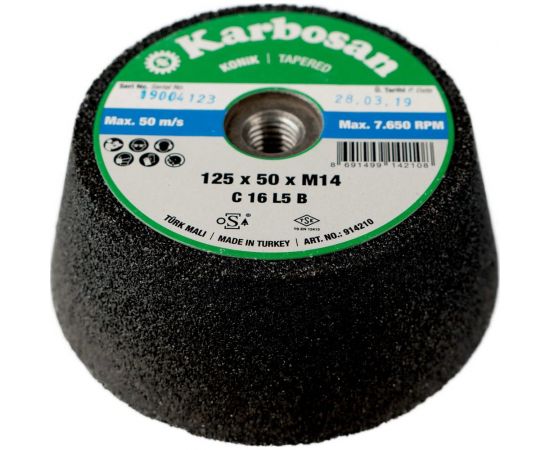 Круг шлифовальный (125х50х14 мм) Karbosan 14210 