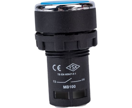 Нажимная кнопка Emas моноблочная 22 мм, IP 40, 1НО MB100DM 