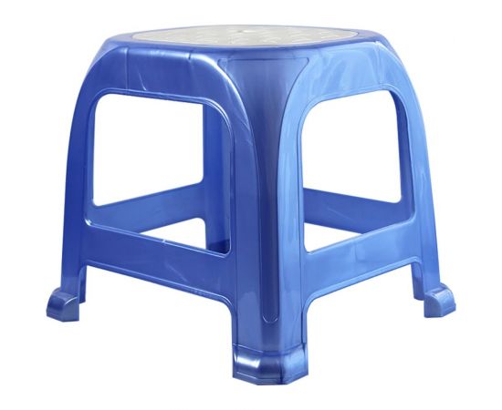 Табурет Росспласт Симпатия маленький, голубой, высота 30 см 529579 