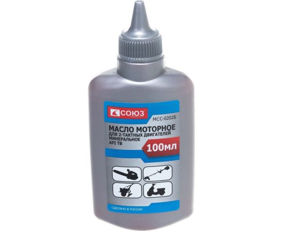 Масло минеральное UNIVERSAL МОТО для 2-х тактных двигателей (100 мл) Союз МСС-0202Б 