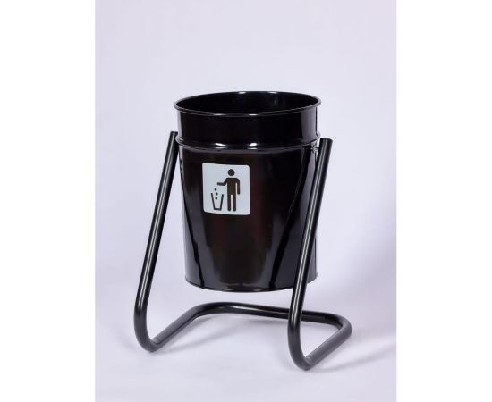 Уличная урна ПРОФМЕТСТИЛЬ черная Арт 404 