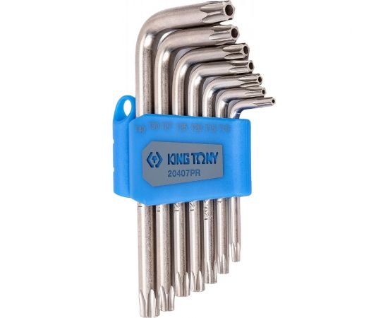 Набор Г-образных ключей TORX KING TONY T10-T40 с отверстием 7 предметов 20407PR 