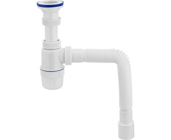 Сифон VIRPLAST "Элит" 1 1/2x40 универсальный для мойки и раковины с пластиковой решеткой 30987060 