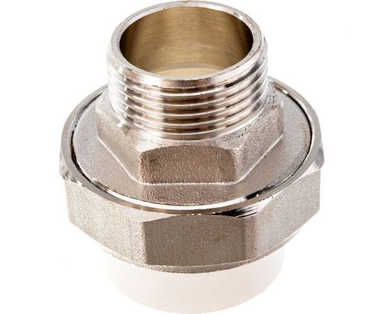 Разъемная муфта PPRC MeerPlast Дн25х20 Ру25 белая наружная резьба D200-00497 