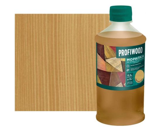 Морилка Profiwood на водной основе, светлый дуб, 0.5 кг 67693 