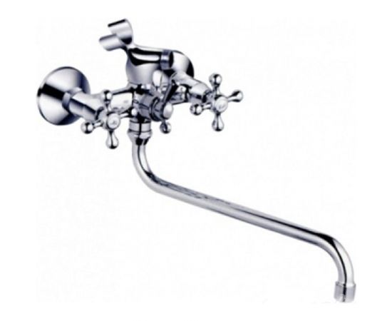 Смеситель для ванны и умывальника FRAP F2208 1/2 керамическая кран-букса, шаровой переключатель, крест 509239 