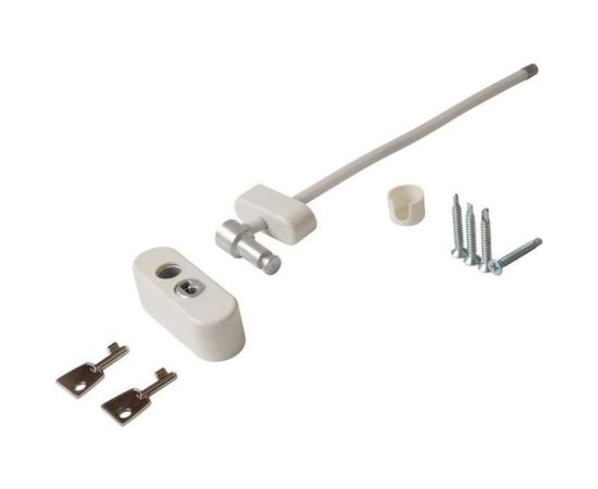 Блокиратор поворота с тросиком и ключом Tech-Krep белый 148113 