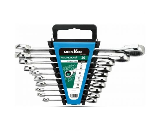 Набор комбинированных трещоточных ключей GOODKING 10 предметов TKK-10010 