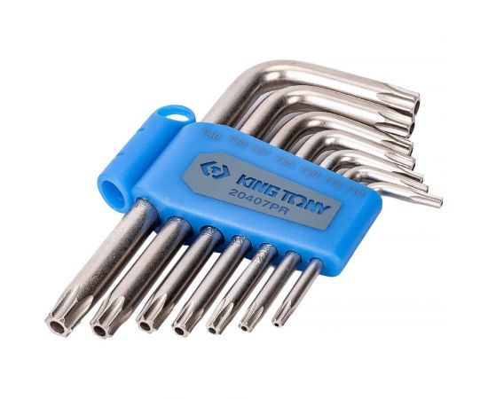 Набор Г-образных ключей TORX KING TONY T10-T40 с отверстием 7 предметов 20407PR – изображение 3