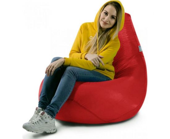 Кресло-мешок Mypuff Груша, красный, размер стандарт, оксфорд b_025 – изображение 7