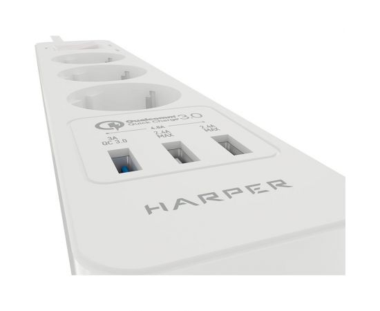Сетевой фильтр Harper удлинитель UCH-420 White QC3.0 H00003199 – изображение 7