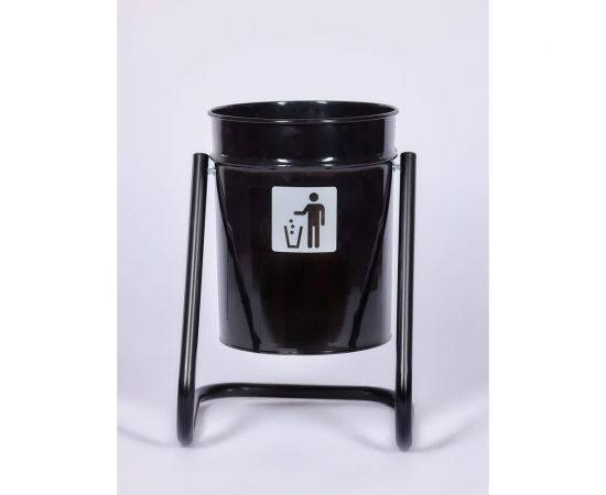 Уличная урна ПРОФМЕТСТИЛЬ черная Арт 404 – изображение 3