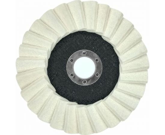 Круг полированный лепестковый из натурального войлока 125x22.2 мм vertextools 0092-125 – изображение 3