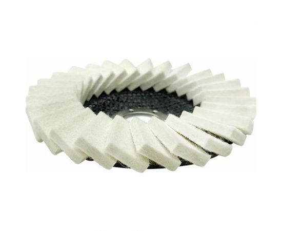 Круг полированный лепестковый из натурального войлока 125x22.2 мм vertextools 0092-125 – изображение 2