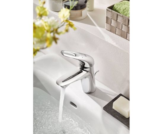 Смеситель для раковины Grohe Eurostyle 2015 со сливным гарнитуром 33558003 – изображение 3