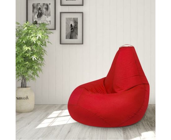 Кресло-мешок Mypuff Груша, красный, размер стандарт, оксфорд b_025 – изображение 6