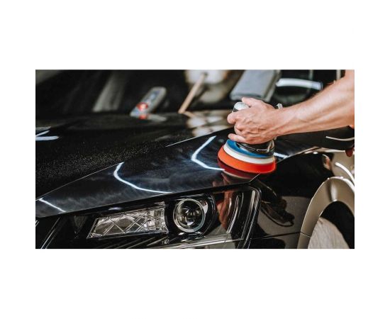 Полировальный круг полутвердый DA Foam Pad Maroon 130 мм, бордовый Shine systems SS559 – изображение 2