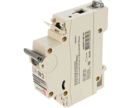 Автоматический однополюсный выключатель EKF 40А С ВА47-63 4.5кА PROxima 5748768 – изображение 3