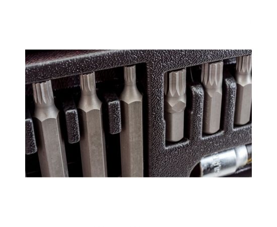 Набор вставок (бит) 10мм, SPLINE М5-М12, 11шт KING TONY 1011MQ – изображение 4