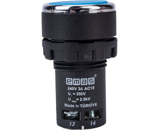 Нажимная кнопка Emas моноблочная 22 мм, IP 40, 1НО MB100DM – изображение 2