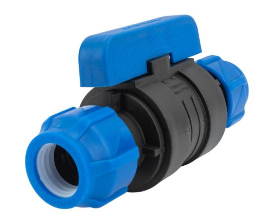 Шаровой кран VALFEX ПНД компрессионный цанга - цанга разборный 25x25 121001232525 – изображение 2