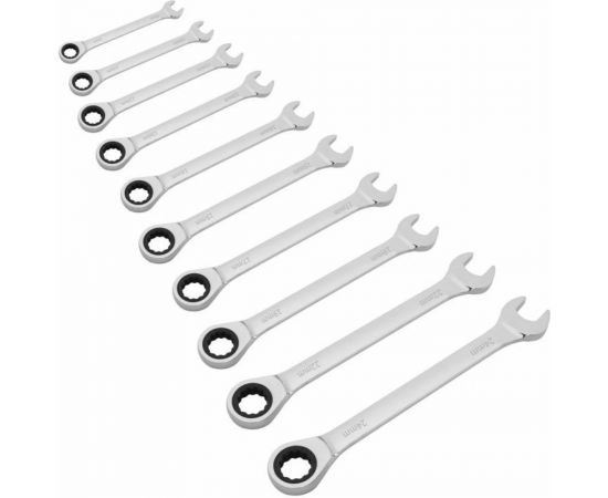 Набор комбинированных трещоточных ключей GOODKING 10 предметов TKK-10010 – изображение 3