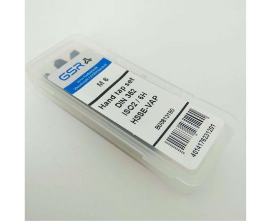 Ручные метчики GSR M6х1 HSSE-VAP DIN352 6H набор для нержавеющих сталей с поводковой цапфой 3 шт B00813190 – изображение 7