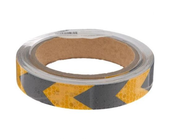 Светоотражающая самоклеящаяся лента СИМАЛЕНД черно-желтая, 2 см х 8 м 5155969 