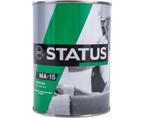 Масляная краска Радугамалер STATUS МА-15 (белая; по металлу, дереву, бетону; 0,8 кг) 4630018082277 